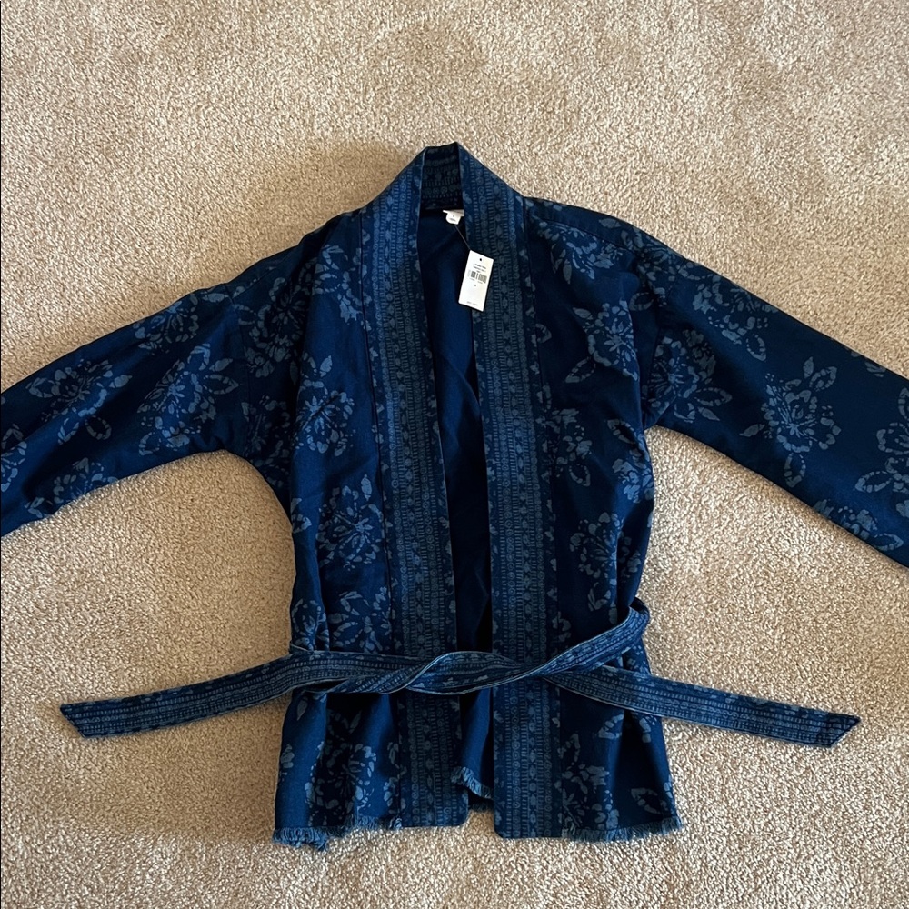 GAP Blue Floral Jean Jacket